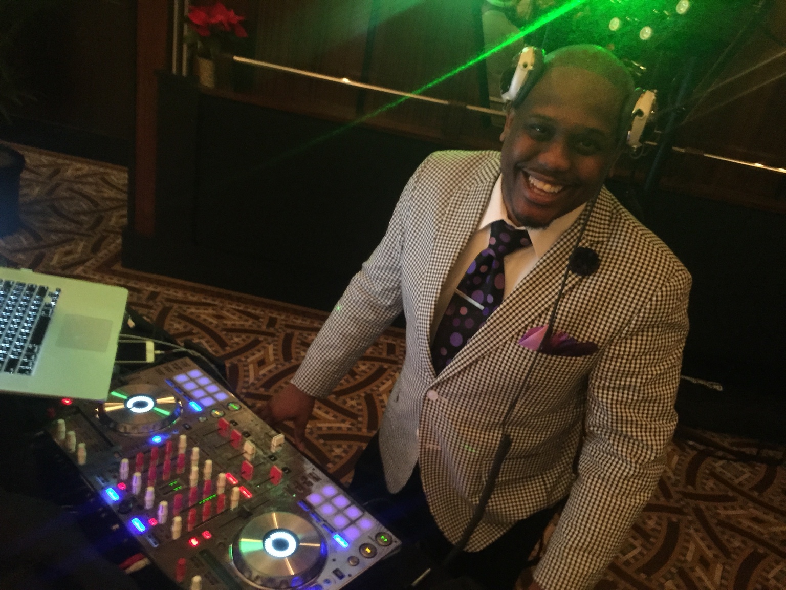 Rubin Ervin performing as a live event DJ